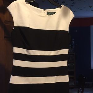 Never worn black and white knit dress.